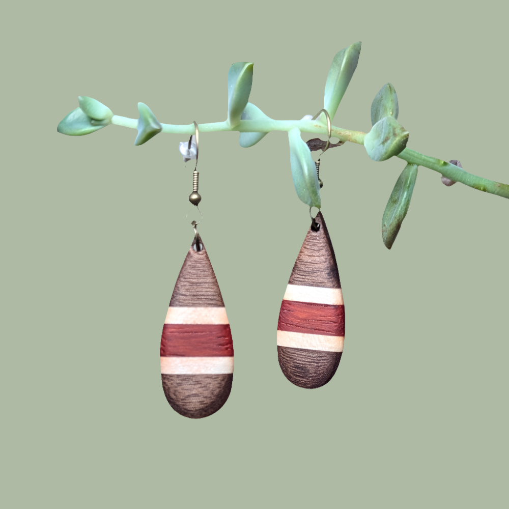 Walnut, Maple, Padauk Teardrop
