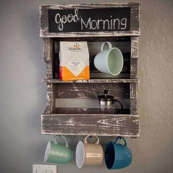 Rustic Wall Rack - Grey