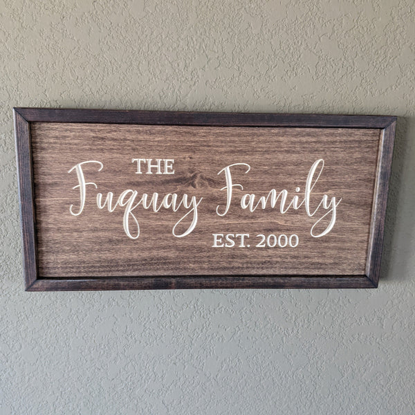 Family name plaque